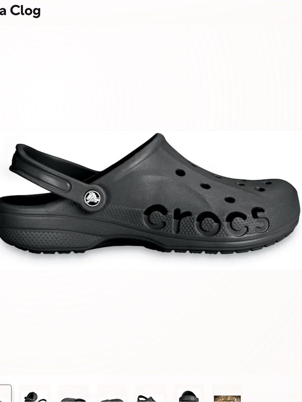 NWT Crocs Baya Black Clog